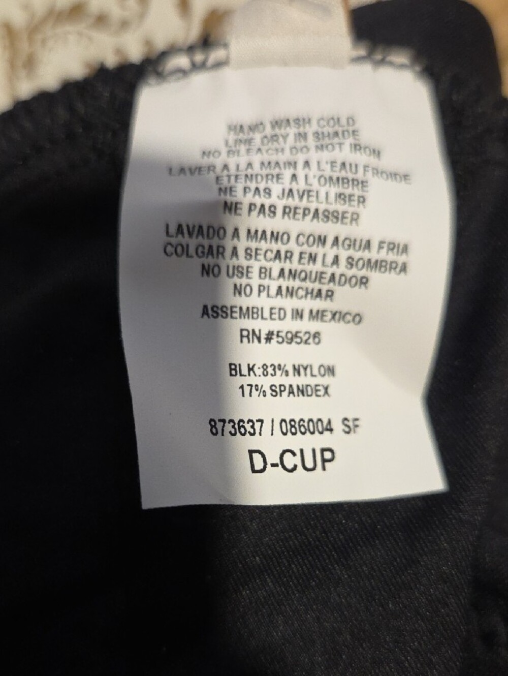 NWT D CUP Becca Women's Color Prism Halter Bikini Top, Adjustable, Tie Back, Bla - Picture 5 of 5